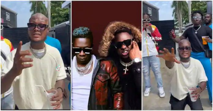 Celebrity Lookalikes (Left, Right), Shatta Wale and Medikal (Middle) Photo Source: swit_boy -