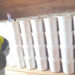 The explosives in plastic containers