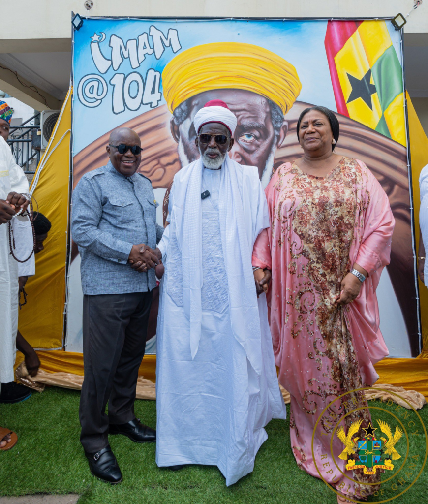 Akufo-Addo and wife, Rebecca, visit Chief Imam as he turns 104