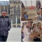 Yaw Dabo takes photos with Real Madrid fans Photo Source: samuel_dabo