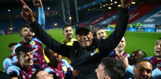 Burnley won the Championship title after beating bitter Lancashire rivals Blackburn Rovers at Ewood Park in April