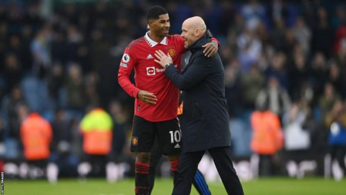 Marcus Rashford is enjoying his most fruitful season ever under Erik ten Hag, with 29 goals so far.