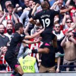 Bryan Mbeumo scored his first Premier League brace at Tottenham Hotspur Stadium
