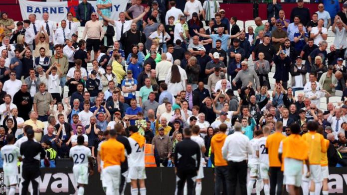 Leeds United fans were angry and looked resigned to relegation after the defeat