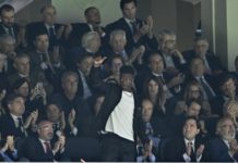 The Real Madrid fans applauded and chanted Vinicius Jr's name in the 20th minute