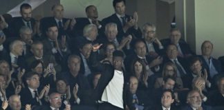 The Real Madrid fans applauded and chanted Vinicius Jr's name in the 20th minute