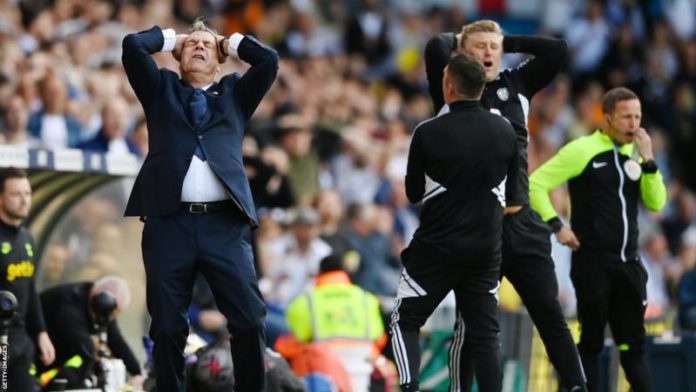 Leeds boss Sam Allardyce could only watch on in anguish as his side succumbed to their 21st league defeat of the season