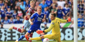 Harvey Barnes scored his 13th goal of the season for Leicester