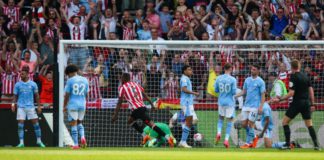 Ethan Pinnock's cool finish ended Manchester City's 25-match unbeaten run - but it wasn't enough to earn the Bees a Europa Conference League spot