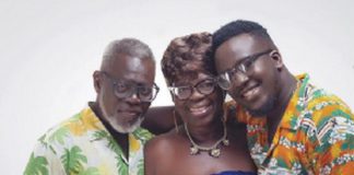 Ghanaian comedian, SDK, and his late parents