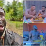 Ras Nene and his friends eat fufu in the video. Image Credit: @official_ras_nene
