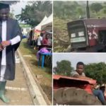 John Dumelo Ploughs Farm Land With Tractor Photo Source: johndumelo1