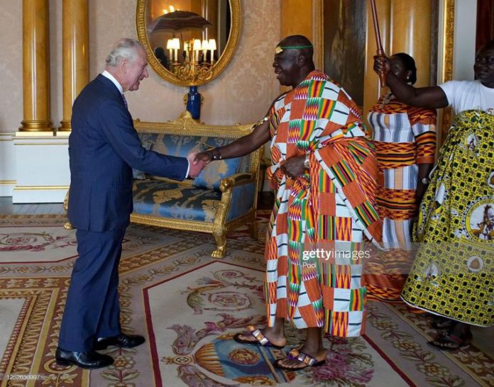 King Charles welcomes Asantehene Osei Tutu source: GettyImages