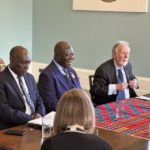 Otumfuo with technical advisors-Ivor Agyeman-Duah and Mlcolm McLeod