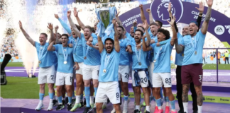 REUTERS - CARL RECINE As Manchester City lifted the trophy, five men were awaiting sentencing for illegally streaming Premier League matches