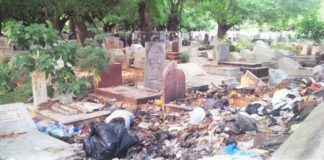 A heap of rubbish at the Osu Cemetery source: Graphiconline