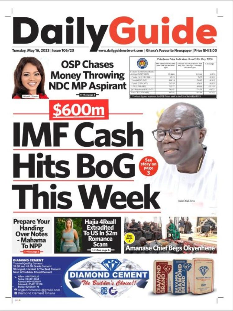 Newspaper Headlines Tuesday May 16 2023 Adomonline