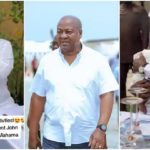 John Mahama holds cute baby Photo Source: ewe_blogger