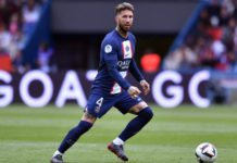 Sergio Ramos has made 44 of his 57 PSG appearances this term