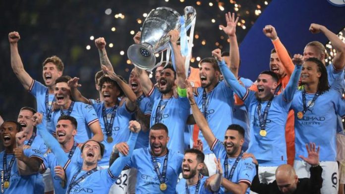 Manchester City won the Champions League for the first time