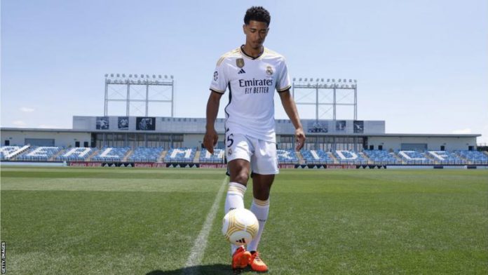 England midfielder Jude Bellingham was officially unveiled as a Real Madrid player in June