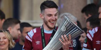 Declan Rice won the Europa Conference League in what looks likely to be his final game for West Ham