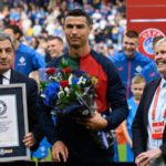 Cristiano Ronaldo was given a Guinness World Records certificate for his achievements before kick-off