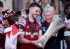 Last season Rice became the first West Ham captain since Bobby Moore to lead the club to European success