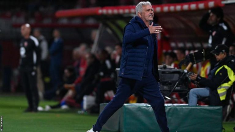 Jose Mourinho won the Europa Conference League with Roma in 2021-22