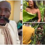 Akabenezer and Bernice Asare in Adam and Eve skit. Image Credit: @official_ras_nene