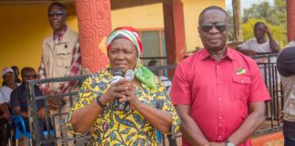 Prof Naana Opoku-Agyemang with James Gyakye Quayson at Assin North