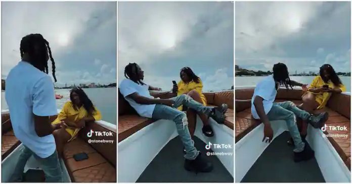 Stonebwoy chills with Dr Louisa on luxury boat ride. Photo Source: STONEBWOY