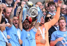 Man City celebrate FA Cup title