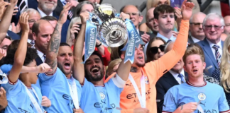 Man City celebrate FA Cup title