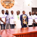 Alban Bagbin with Medeama SC players and officials