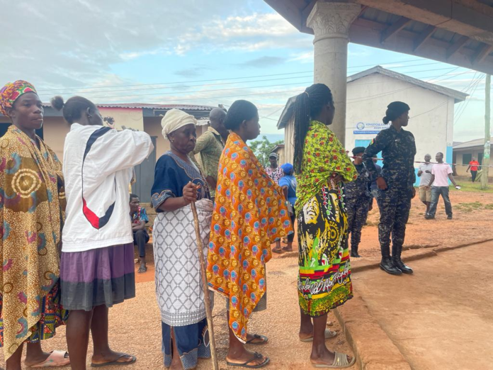 Assin North Voters queue in tight byeelection [Photos]