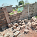 Kukuo youth destroy Ghanasco fence wall