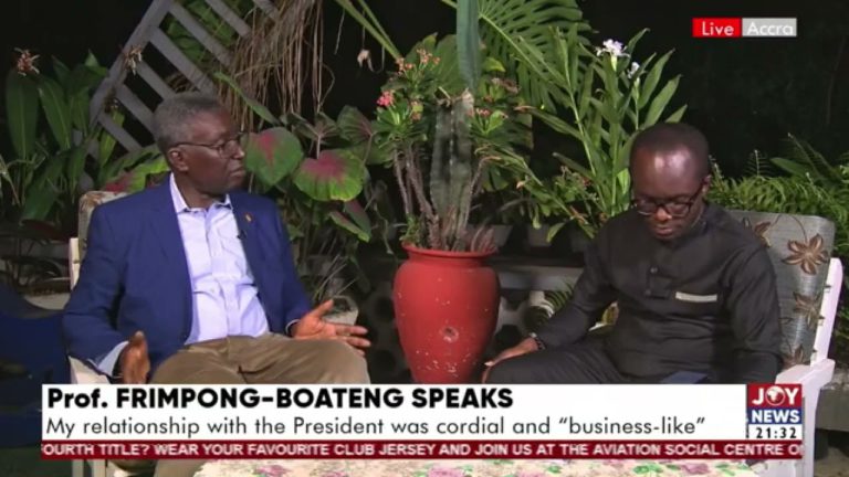 My relationship with Akufo-Addo is still cordial – Prof. Frimpong-Boateng [Video]