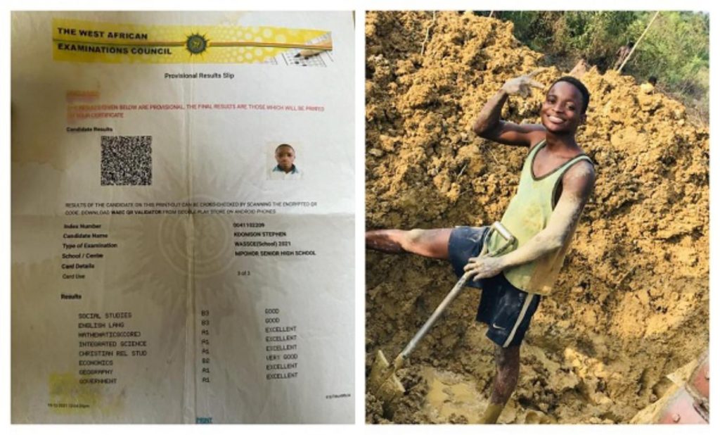 Brilliant SHS graduate now turns to galamsey to make ends meet