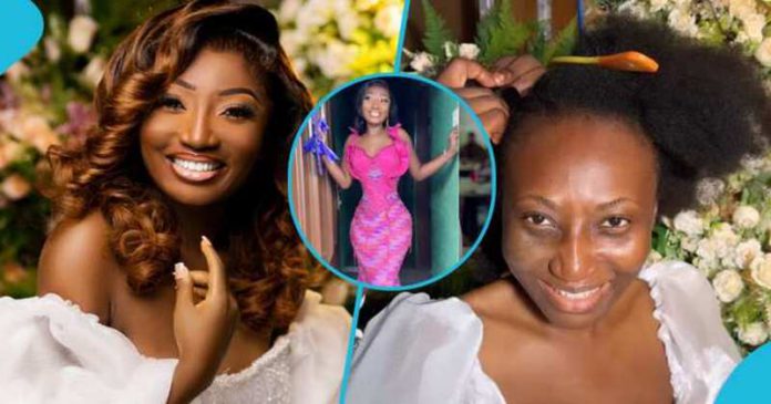 Ghanaian bride Akosua looks stunning in flawless makeup. Photo credit: @barima_makeup_artistry