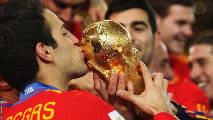 Cesc Fabregas won the World Cup with Spain in 2010