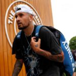 Australian Nick Kyrgios had been practising at Wimbledon before he announced his last-minute withdrawal from the tournament