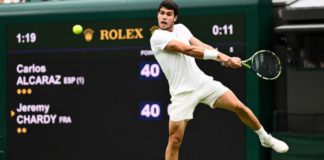 Carlos Alcaraz reached the last 16 at Wimbledon in 2022, his best run at the Championships