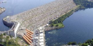 The Akosombo Dam is located on the Volta Lake