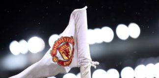A corner flag is seen with the club badge before for the English Premier League football match between Manchester United and Everton at Old Trafford in Manchester, north west England, on February 6, 2021. - RESTRICTED TO EDITORIAL USE. No use with unautho Image credit: Eurosport