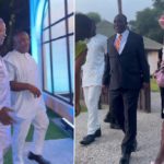 Combination photo of arrival of Mahama and The Kyerematens to the event