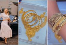 Ace Nollywood actress Regina Daniels stirs emotions online as she flaunts her expensive gold set worth over 10m. Photo credit: @regina.daniels