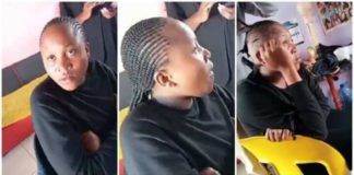The lady got her hair shaved clean over refusal to pay for stylist's services Credit: @AdvoBarryRoux