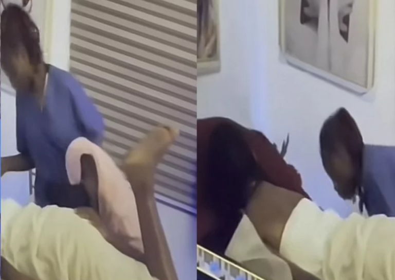 Nigerian lady faints attempting to break Guinness World Record for longest massage