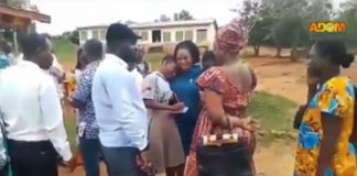 A student seen crying after finding out she was not registered to take part in the BECE